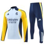 202425RealMadridGreyYellowHalfzipTracksuitset1 Me Sporty