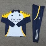 202425RealMadridGreyYellowHalfzipTracksuitset5 Me Sporty
