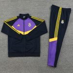 202425RealMadridPurpleYellowNavyFullzipTracksuitSet7 Me Sporty